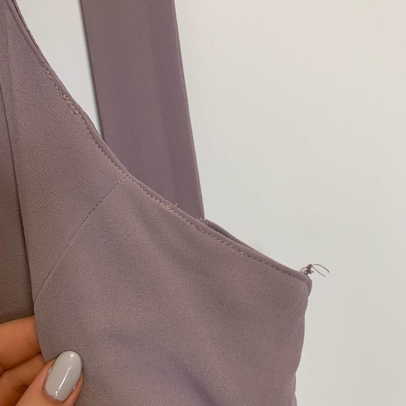 Lulus Womens Lulus Air of Romance Taupe Maxi Dress Medium Bridesmaid - Picture 6 of 16